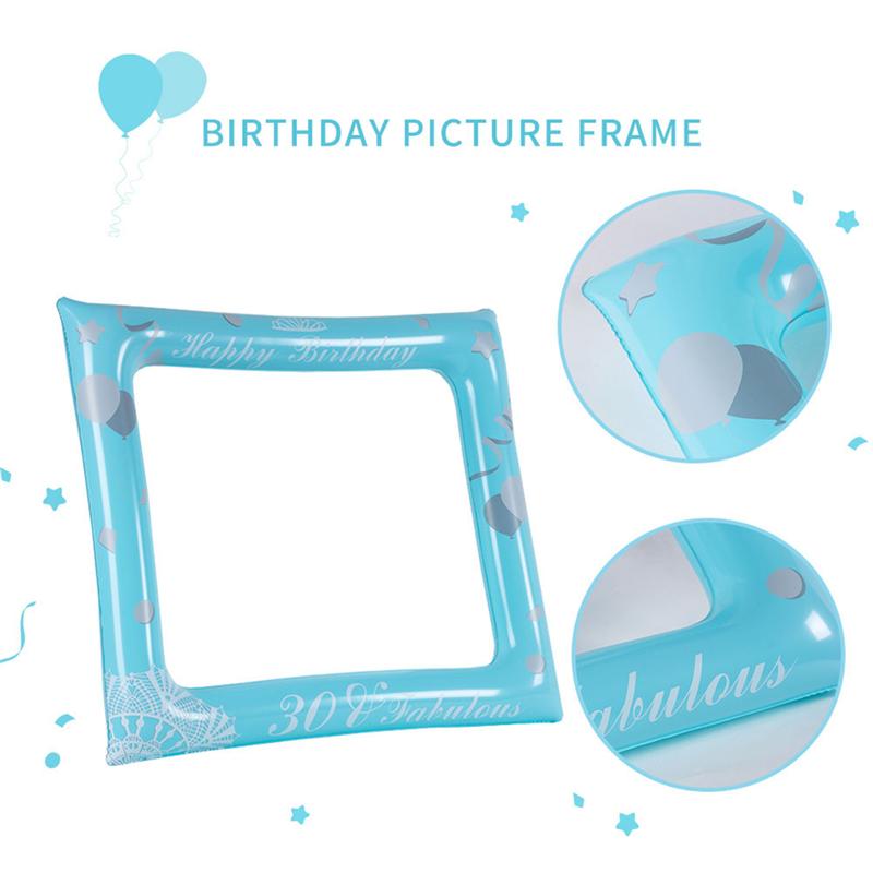 1 Set of Party Picture Frame PVC Frame Photograph Props Photo Booth Prop Inflatable Photo Frame for Birthday Home Party