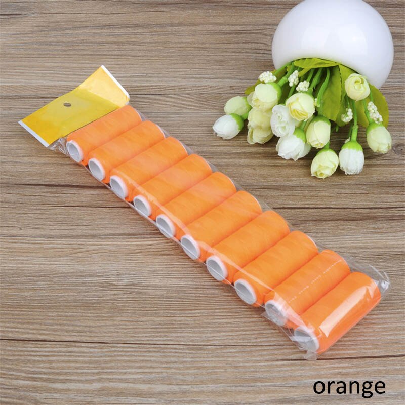 5pcs Polyester Multicolor Sewing Sewing Thread Handmade Embroidery 200 Yards machine embroidery thread: Orange