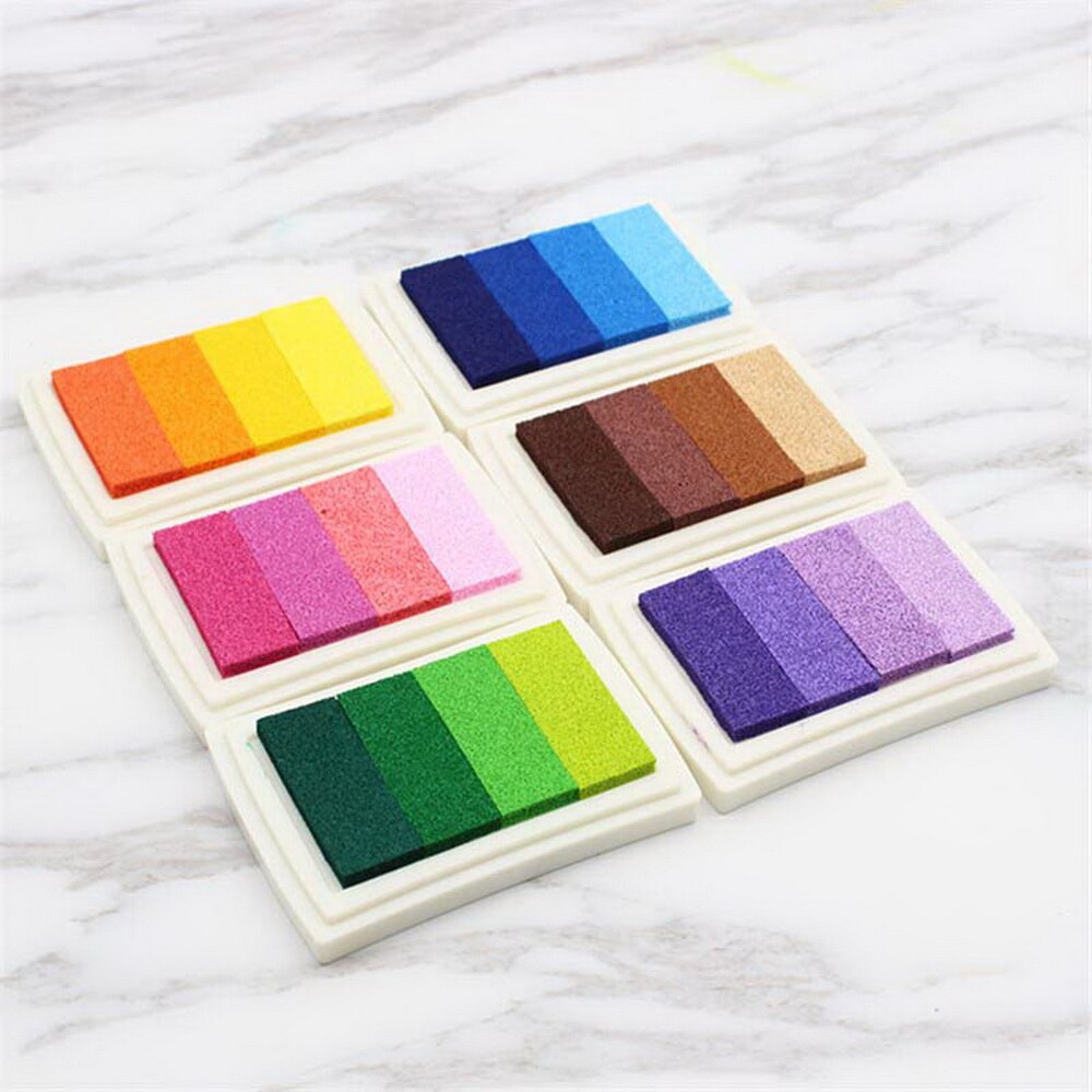 Colors Inkpad clear stamps DIY Craft Ink Pad Rubber Stamps Fabric Wood Paper Scrapbooking & stamping Finger Paint Wedding decor