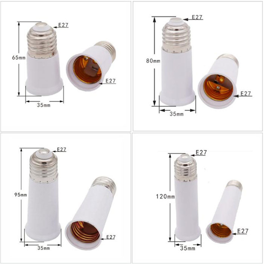 E27 E26 Sockel Verlängerung E27 auf E27 Standard Mittel Base Lampenverlängerung Sockel Schraube Lampenfassung Adapter