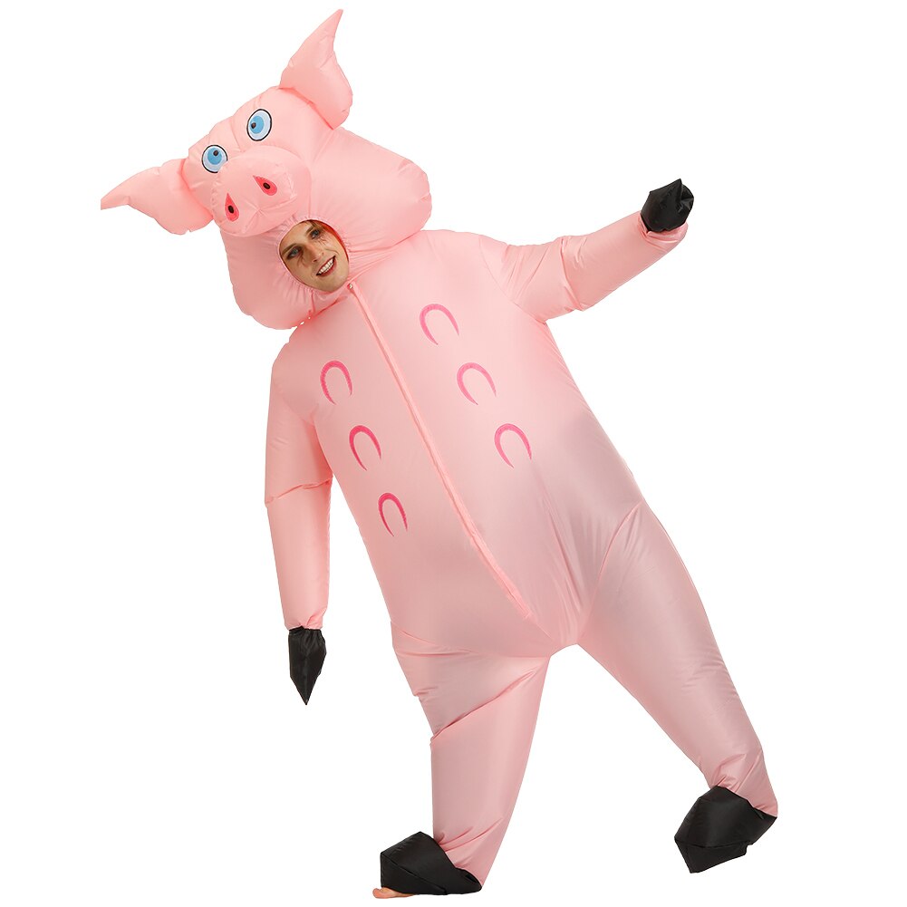 mignon rose cochon gonflable Costume scène Performance Costume Halloween amusant Costume fête vêtements