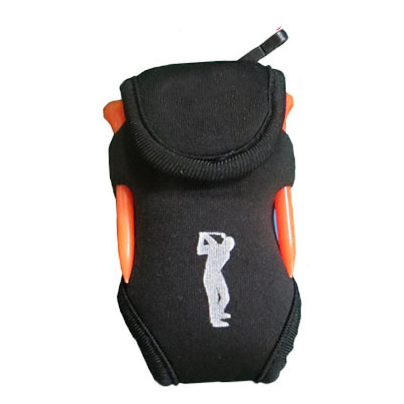 Golf Ball Waist Packing Bag 2 Balls + 4 Tee Mini Portable Accessory Bag: black