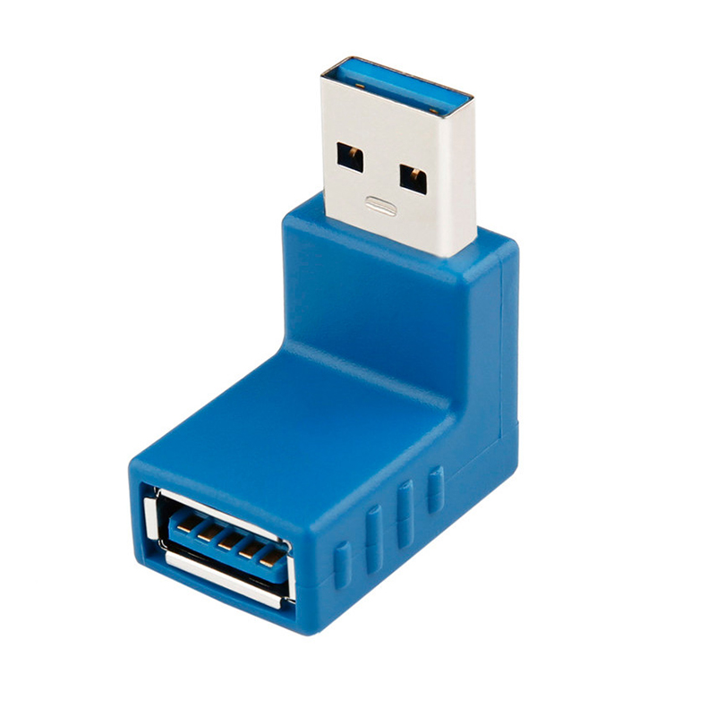 Conector Usb 2,0, convertidor de 90 grados, macho a Usb 3,0 hembra, adaptador, extensor de cable