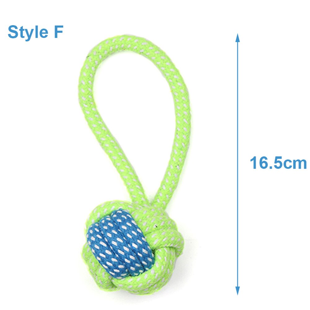 Juguete de cuerda para perros pequeños y medianos, pelota de entrenamiento al aire libre para limpieza de dientes, juguete interactivo con nudo, TY0078: Style-F