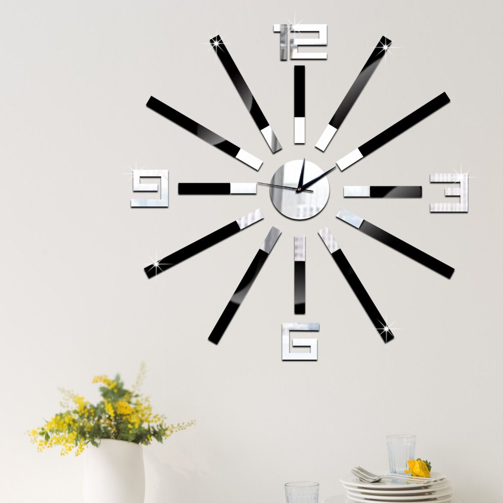 DIY Home Furnishing clock Europe mirror wall clock... – Grandado