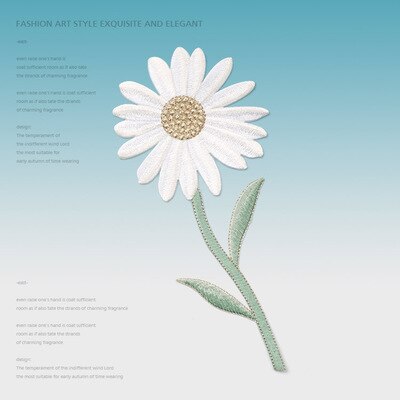 Middelgrote bloemenpatch badge patches geborduurde applicatie naaien strijkapplicatie kleding kledingstuk roos kleding accessoires: Type m