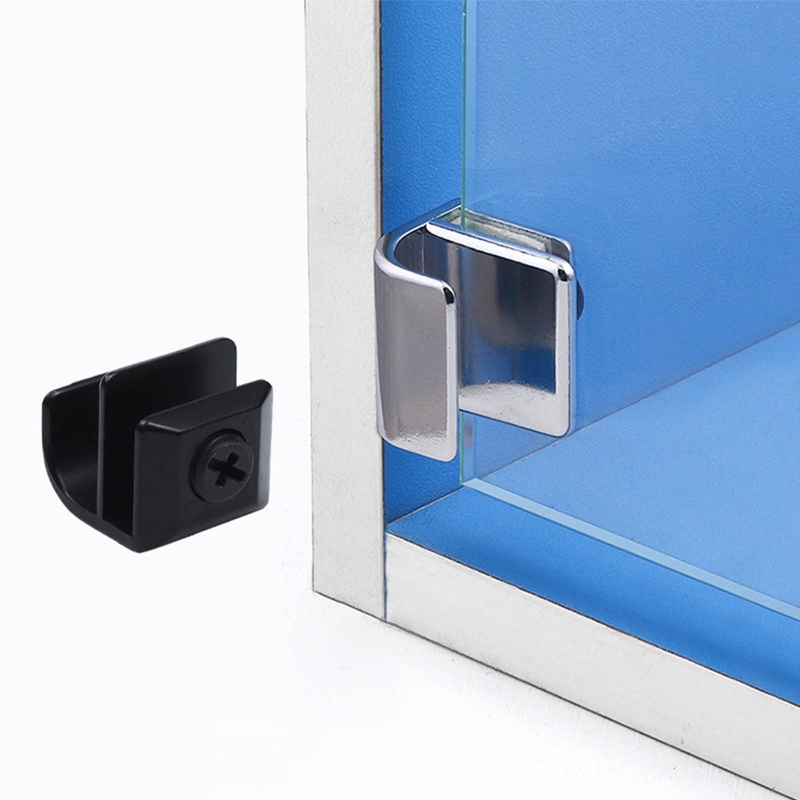 Glass Door Handle/Clamp Glass Showcases Cabinet Drawer Metal Pulls No Drilling