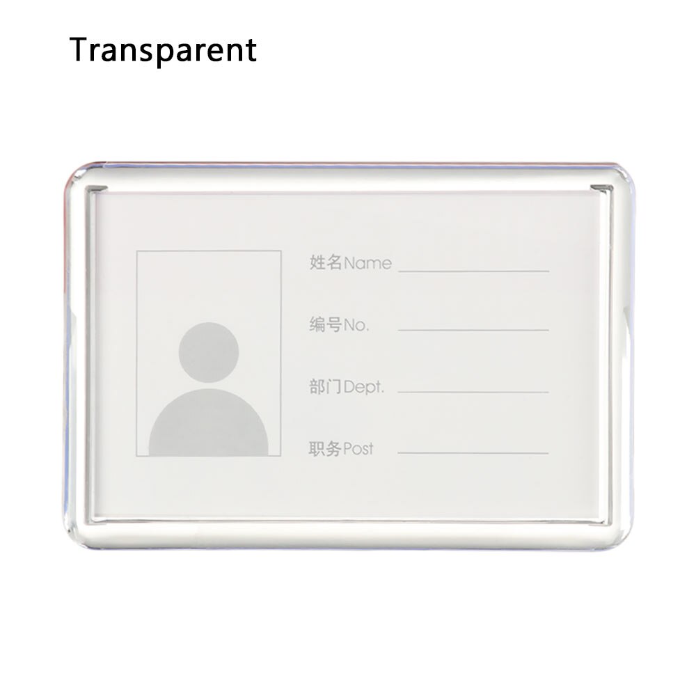 Werkkaart Naam Badge Case Met Pin Clip Naam Tags Kaarthouder Vervangbare Id Badge Houder Voor Office School Business: transparent