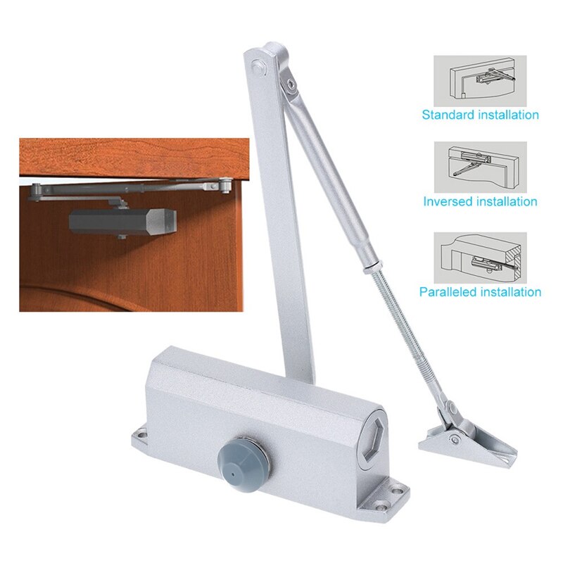 Automatische Deursluiters Security System Verstelbare Sluiting/Vergrendeling Speed Aluminium Voor Links En Rechts Deuren 25-45kg 900Mm