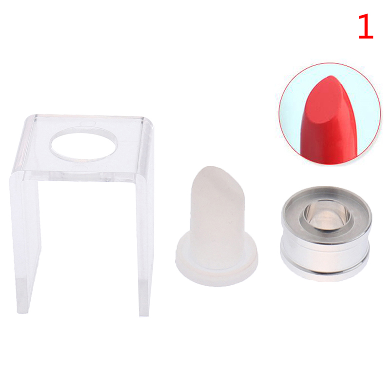 1/3pc/set Silicone Lipstick Mold Silicone Lipstick Mold Aluminum Ring Mould Holder DIY Silicone Lip Balm Mold Craftsl Stand Tube: PURPLE