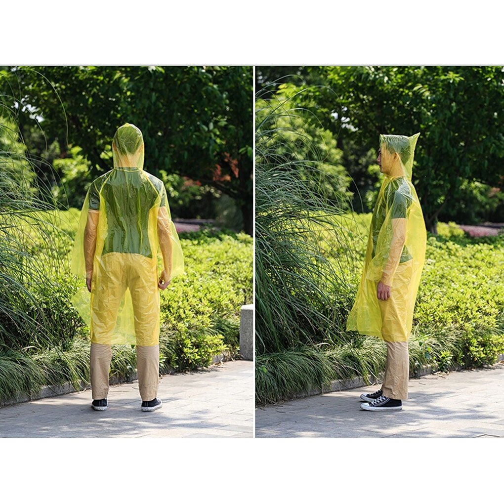 2pcs Adult One-Time Emergency Waterproof Cloth Raincoat Color Random