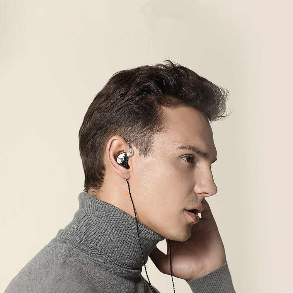 Trn ST1 1DD + 1BA Hybrid Metal In Ear Oortelefoon Iem Hifi Dj Monitor Running Sport Oortelefoon Oordopje Headset Met 2PIN Kabel V90 \ V80