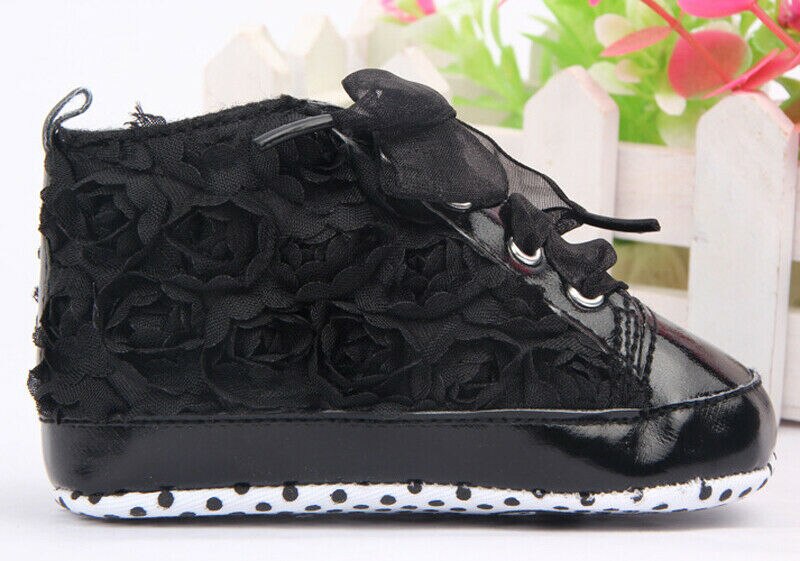 0-18M Baby Meisje Pu Lederen Schoenen Antislip Lace Bloemen Geborduurde Zachte Schoenen Prewalker Wandelschoenen Peuter kids Schoenen