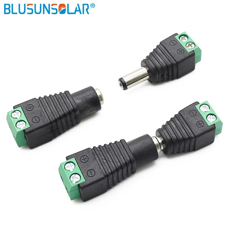 2.1Mm X 5.5Mm Cctv Camera 'S Vrouwelijke Mannelijke Dc Power Plug Adapter Dc Power Female Plug Jack Adapter Connector mannelijke Plug Socket