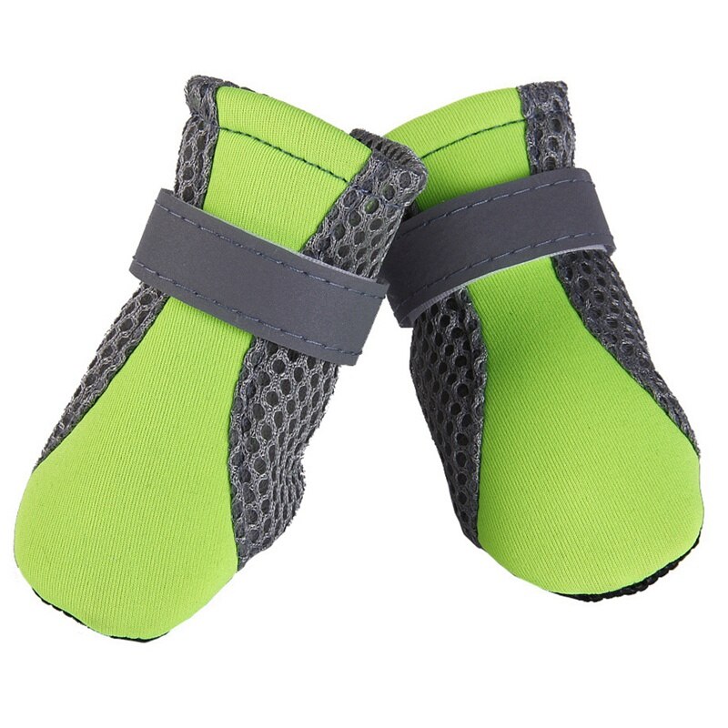 Comfortable And Breathable Dog Shoes Soft Pet Boots Paw Protector Reflective Straps Pet Shoe Covers Skid-proof Pet Sole Shoes