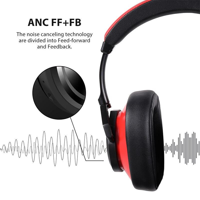 Bluedio T6 Active Noise Cancelling Hoofdtelefoon Draadloze Bluetooth Headset Met Microfoon Voor Telefoons En Muziek
