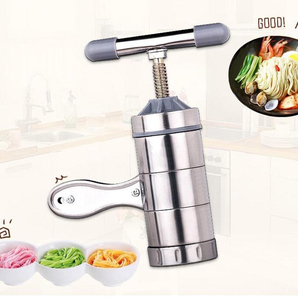 De acero inoxidable Manual de Fabricante de fideos prensa máquina de Pasta máquina de manivela de utensilios de cocina haciendo espaguetis cocina accesorios de utensilios para cocina