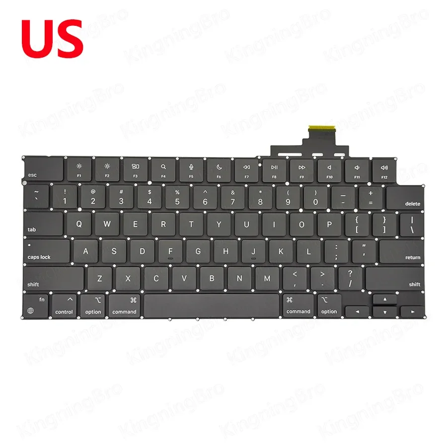 Toetsenbord UK US Spanje Frans Russisch Koreaans Voor Macbook Air 13.6 "15" M2 A2681 A2941 Toetsenbord 2022 2023 Jaar: WHITE