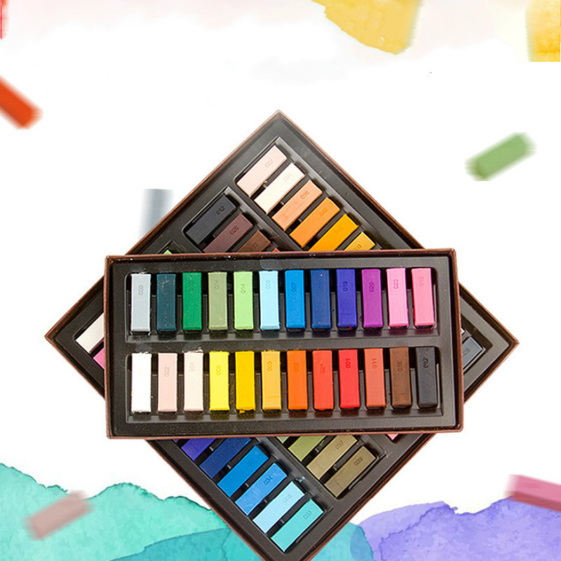 24/48 Kleur Zachte Korte Pastel Stok Pastel Krijt Pastel Borstel Zachte Pastel Pastel Stok