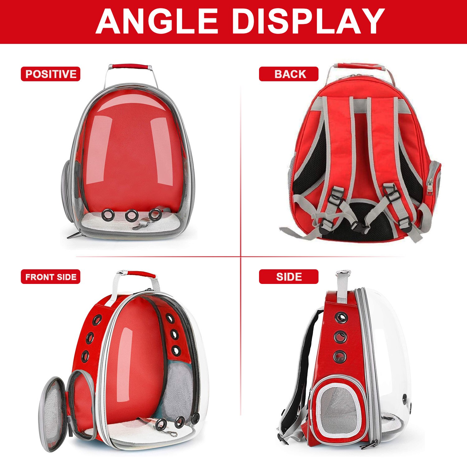 Cat Bag Pet Carrier Backpack Bubble Arc Clear Window Little Dog Airline-Approved, for Travel, Hiking, &amp; Outdoor Use