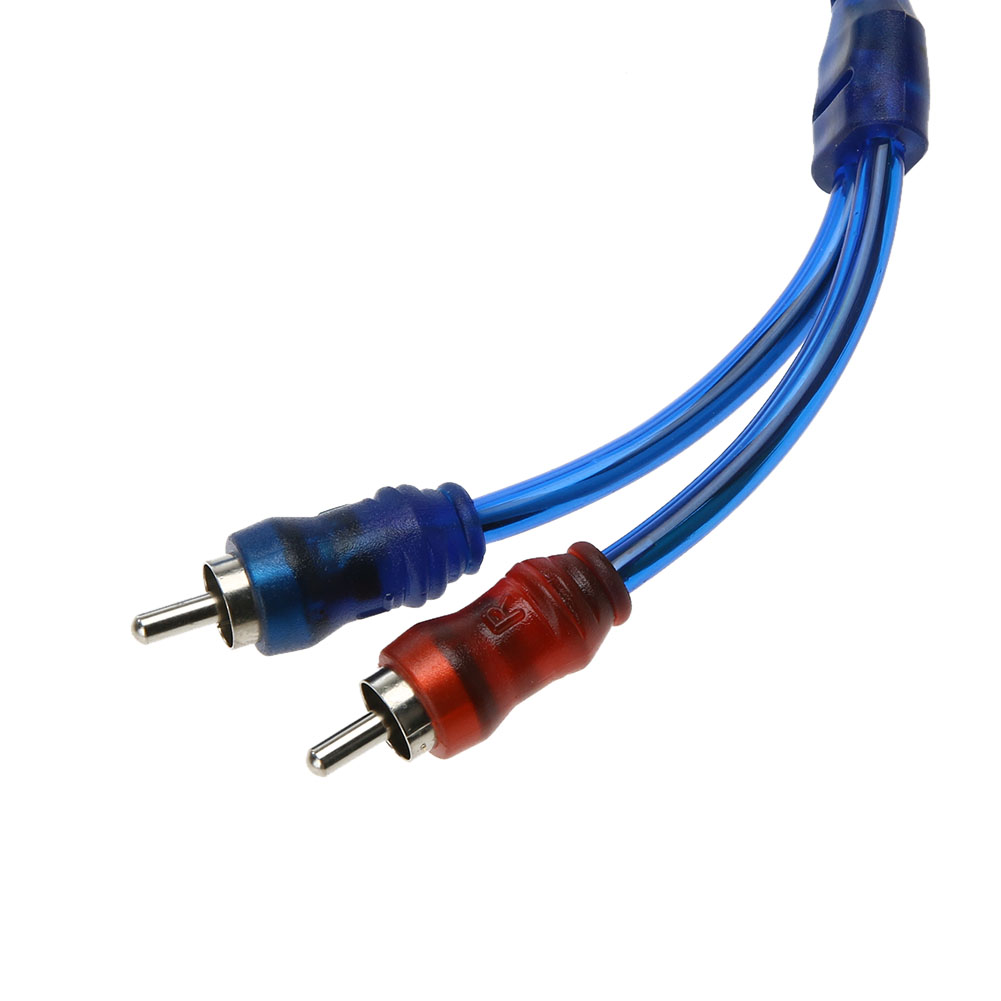 Cable de Audio RCA 2 para coche de 5 metros, amplificador de sistema de Audio de coche de PVC, Cable de cobre trenzado para electrónica automotriz, accesorios de cine en casa