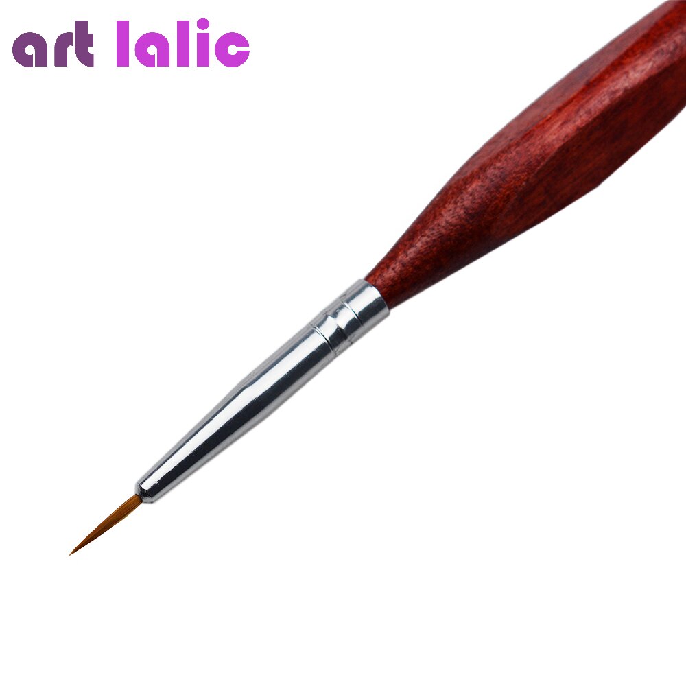 Nagelkonst rött trä sobel hår borste fin teckning måla penna borstar detalj liner franska tips blomma spets dekoration