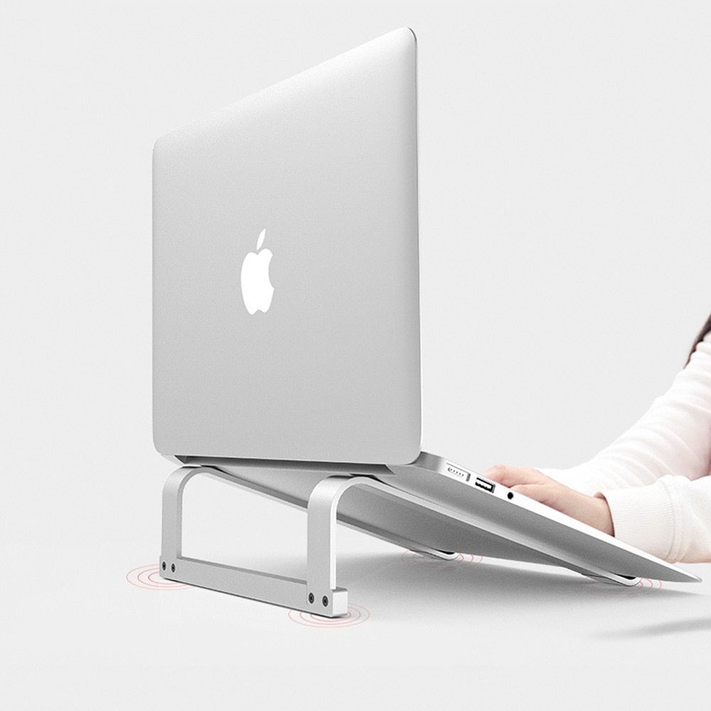 Aluminiumslegering støtte notebook folde notebook laptop stativ til macbook pro lapdesk 11-17 tommer skridsikker kølebeslag
