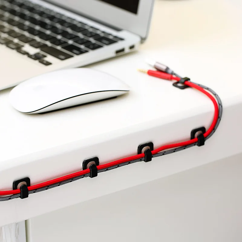 18pcs/set Cable Clips Self-adhesive Earphone USB Charger Cable Winder Wire Cord Data Line Fixer Organizer Office Accessories