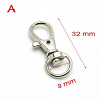 5 stk/pakning matel karabborkroker roterende svivel for ryggsekkbånd 13mm 20mm 25mm forniklet hummerspenner: Skriv inn a