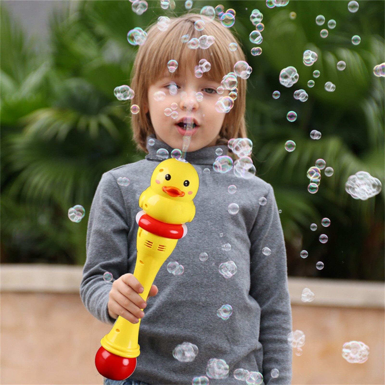 Máquina automática de burbujas de plástico para niños, juguete de burbujas de jabón para , juguetes al aire libre