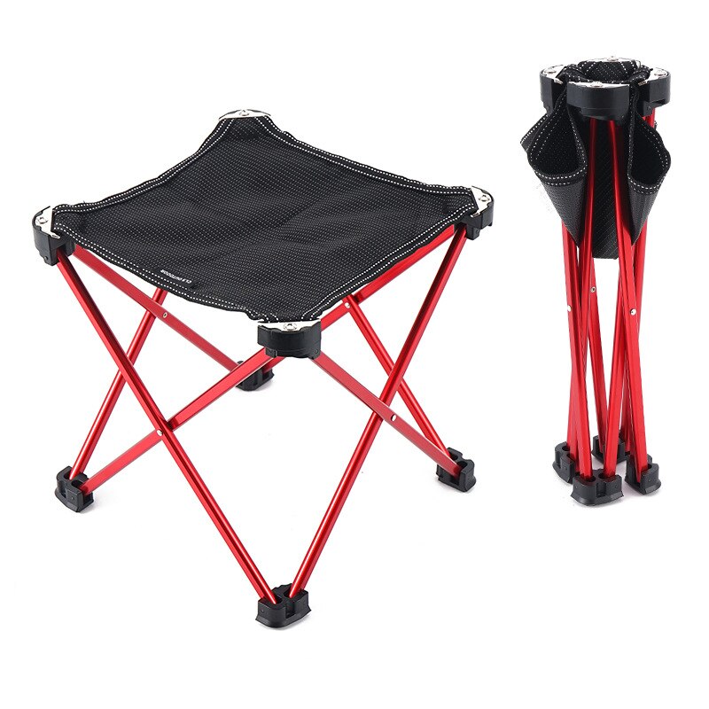 Utomhus ultralätt hopfällbar pall bärbar aluminiumlegering oxford tyg campingstol med väska