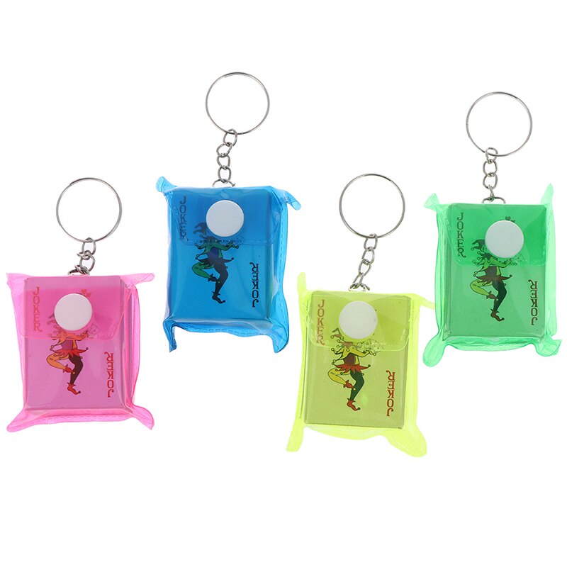 1Pc Tragbare Mini Spielkarten Keychain Kleine Bord Spiel Schlüssel Kette 4*3cm