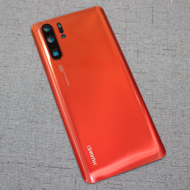Original Huawei P30 Profi P 30 Zurück Batterie Abdeckung Hinten Glas Tür Gehäbenutzen Ersatz Tafel fallen Für p30Profi Mit Kamera objektiv &Ampere; Logo: P30-rot