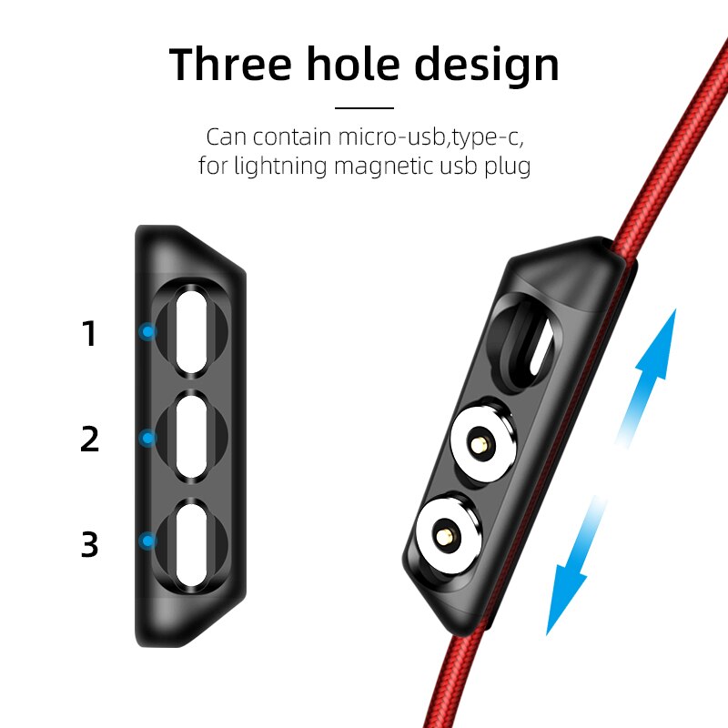 Magnetic Cable Plug Case Portable Storage Box Magnet Charger Plugs Micro USB Type C Connector Storage Box Case