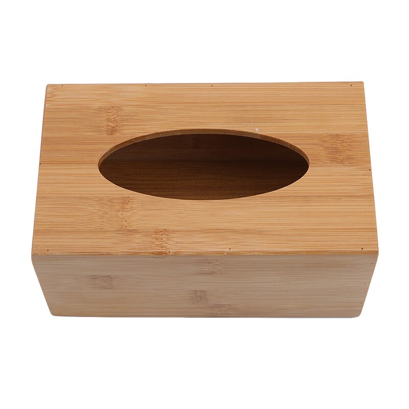 Retro Bamboo Tissue Box for Home Office Desktop Wooden Paper Towel Box Hotel Napkin Wood Holder Household Type Canister: L