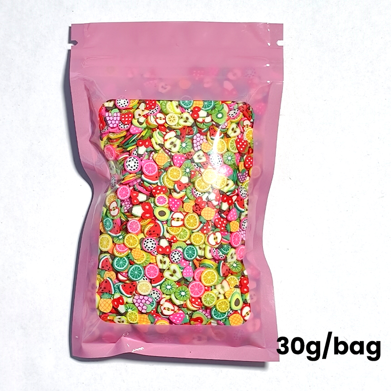 10 g/zak Fruit Plakjes Nail Art Decoraties Kerst Kerstman Bloemen 3D Polymeer Pailletten Klei Stickers DIY Nagels Accessoires: Sky Blue