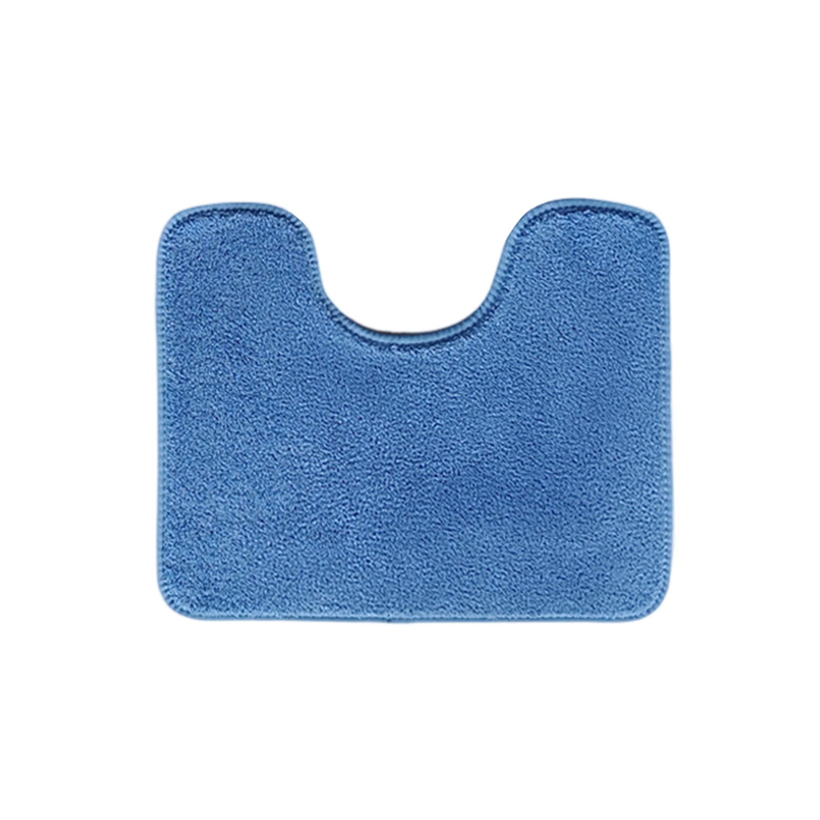Luxury Toilet Rugs U Shaped Washable Bath Rugs For Bathroom Non Sliping Extra Absorbent Microfiber Bath Mat Plush Contours Rugs: Blue