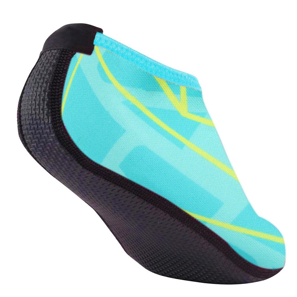 Hommes femmes eau peau chaussures Aqua chaussettes néoprène plongée chaussettes combinaison prévenir les rayures anti-dérapant nager plage chaussures EDF88: Bleu / 7.5