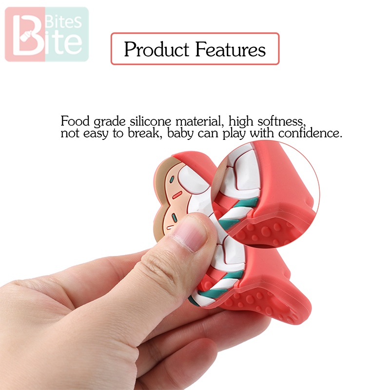 1 Pc Baby Bijtring Glimlach Cups Food Grade Perle Siliconen Knaagdieren Pasgeboren Verpleegkundige Fopspeen Hanger Childen's Goederen Kinderziektes Speelgoed