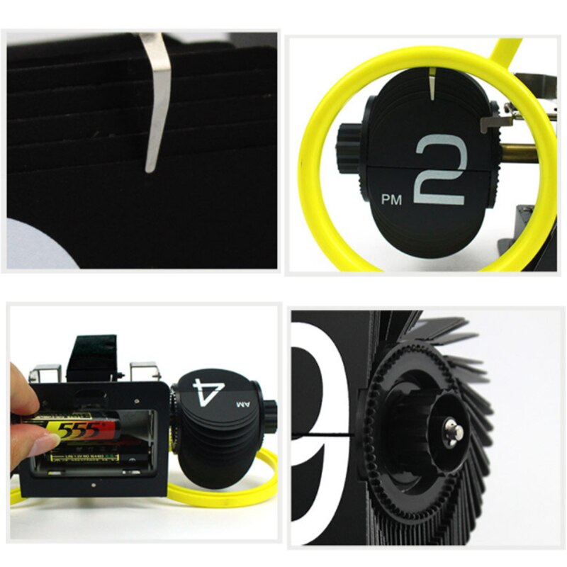 Flip Clock Bicycle Shaped Clock Table Alarm Travel Clock Home Decorative