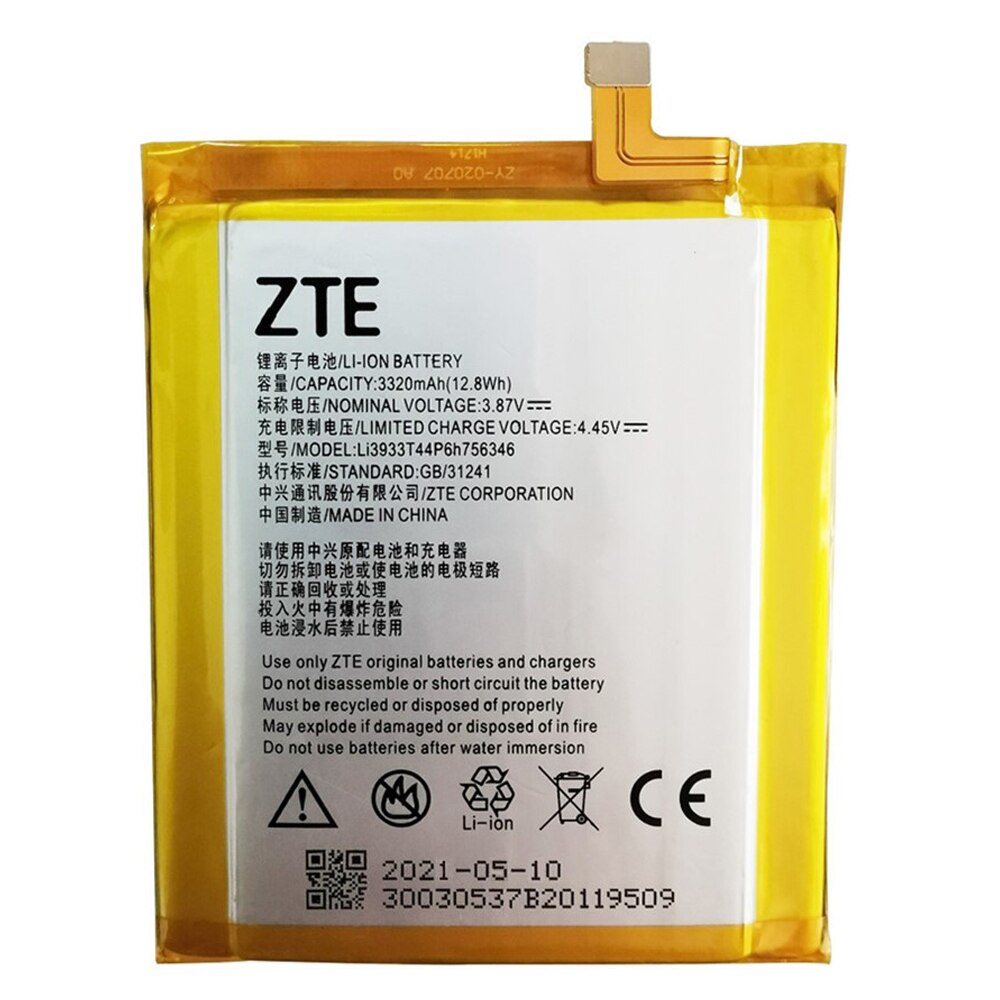 Jaar 100% LI3931T44P8H756346 Batterij Voor Zte Axon 7 5.5Inch A2017 Batterij 3320Mah Met Tracking Nummer