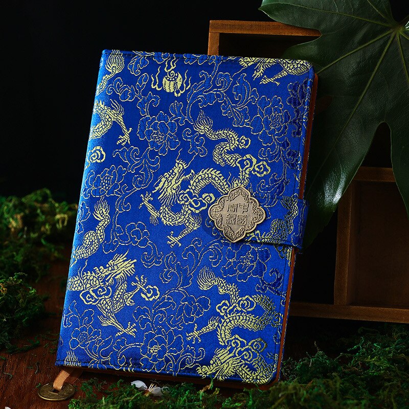 Cahier de notes classique de Style chinois, bloc-notes sculpté, bloc-notes brocart du Dragon chinois , à la , d'affaires, feuilles de 50: 11