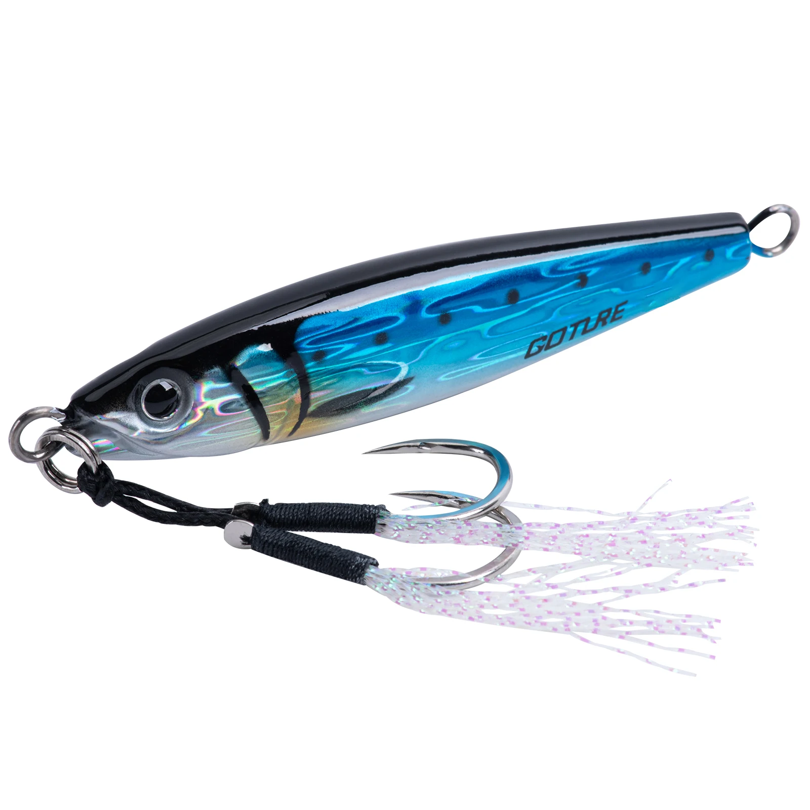 Goture métal coulant appât 30g 60g 80g 100g 150g grands gabarits métalliques verticaux leurre de pêche en haute mer leurre de gabarits d'eau salée appât dur: 150mm / WHITE