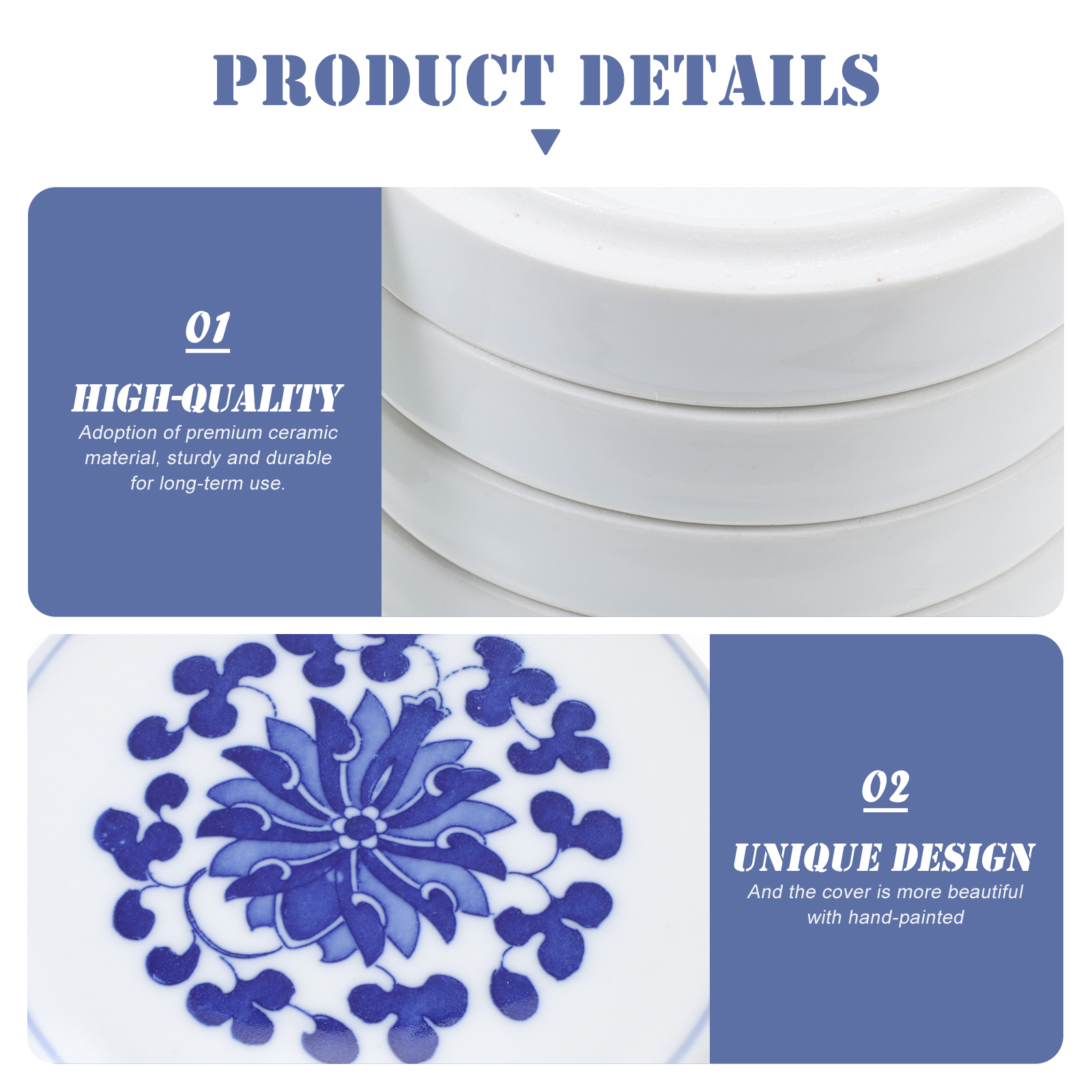 1 Set of Ceramic Plates Ink Dishes Paint Plates Stationery Round Painting Art Trays