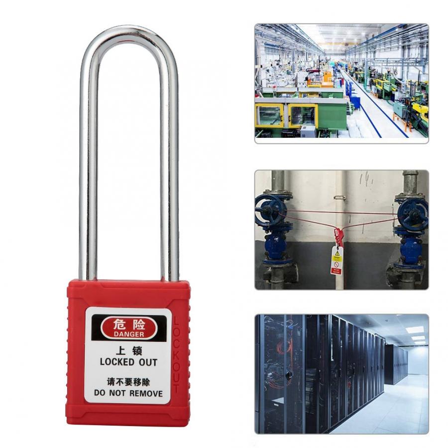 Steel Long Insulated Beam Padlock Lockout Industrial Safety Isolation Lock fechadura digital