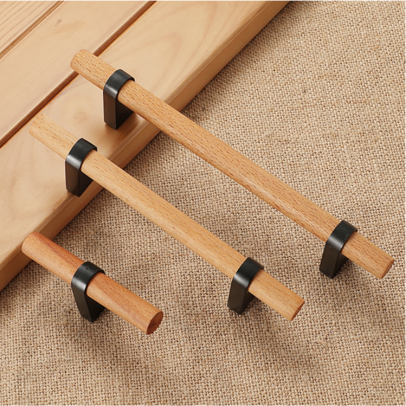 Wood Furniture Handle Cabinet Handles furniture accessory Drawer Knobs Kitchen Handle Natural for furniture Pulls