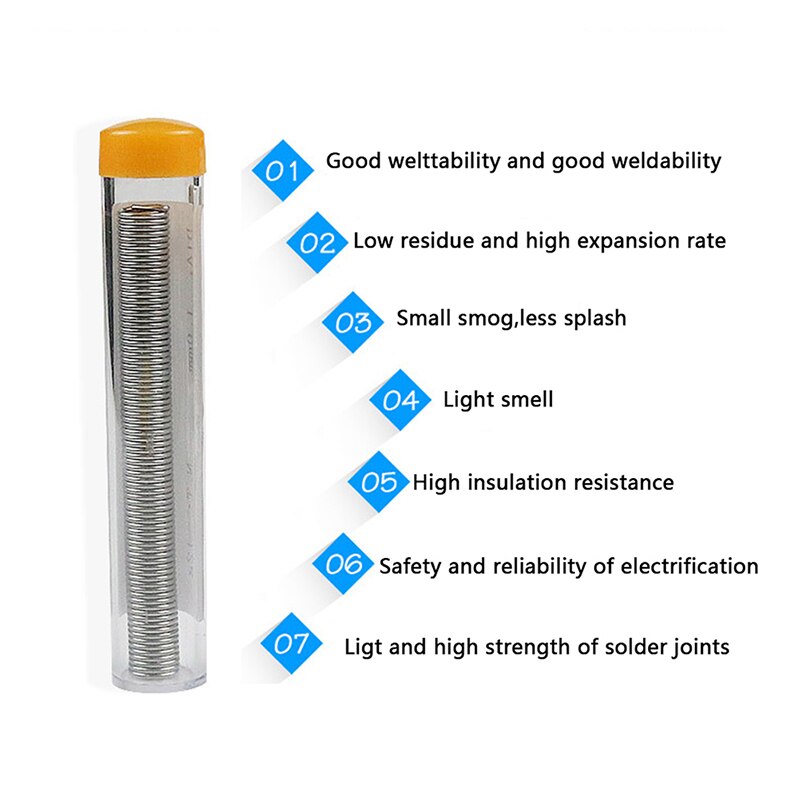 1.0mm 40/60 Tin/Resin Flux Rosin Core Solder Soldering Wire &amp; Pen Tube Dispenser Tin Lead Core Soldering Wire Tool