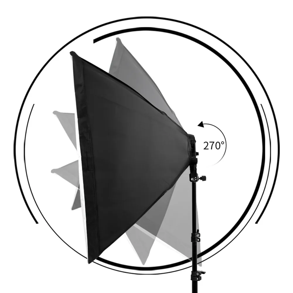 Kit di illuminazione Softbox per fotografia professionale 50x70CM Sistema di illuminazione continua Soft Box Attrezzatura per studio fotografico per principianti