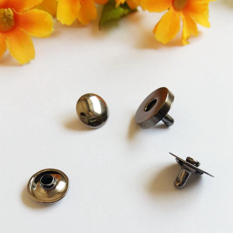 Fermoirs Magnétiques Ronds à Double Rivet, Fermoir à Bouton, Attache pour Sacs Artisanaux, Accessoires de Pièces, 14mm, 9/16 Pouces, 10 Ensembles/Lot