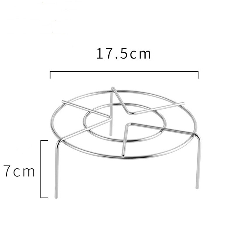 Stainless Steel Steamer Rack Multi Purpose Steam Tray Stock Pot Steaming Tray Stand Kitchen Cookware Rice Cooker Cooking Tool: 17.5cm x 7cm